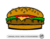 Dibujo Crea tu hamburguesa pintado por Noelia2000