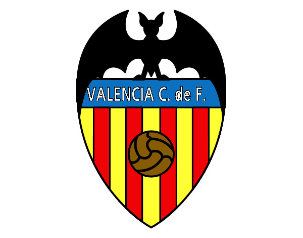 Dibujo Escudo del Valencia C. F. pintado por enano98
