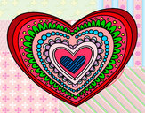Dibujo Mandala corazón pintado por gjoyav