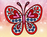 Dibujo Mandala mariposa pintado por anablack91