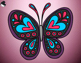 Dibujo Mandala mariposa pintado por Nahita99