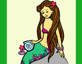 Dibujo Sirena con caracola pintado por Sumpall