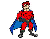 Dibujo Superhéroe musculado pintado por SuperCruz1