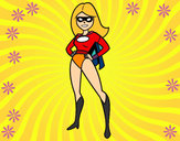Dibujo Superheroina pintado por Yoque