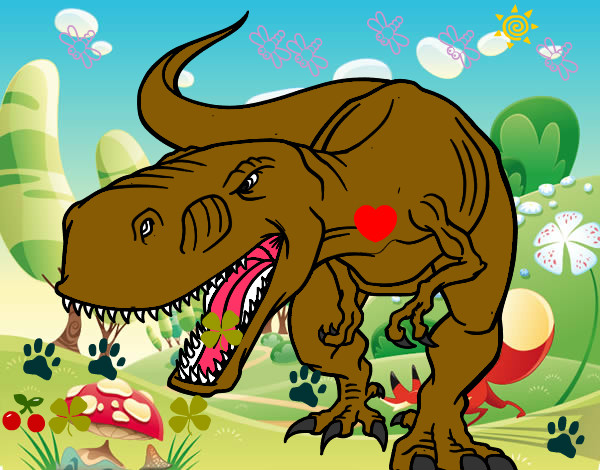 Dibujo Tiranosaurio Rex enfadado pintado por ivanmoren