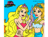 Dibujo Barbie se despiede de la reina sirena pintado por silver022