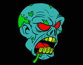 Dibujo Cabeza de zombi pintado por Misael67