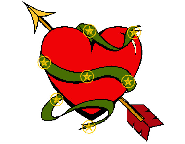 Dibujo Corazón con flecha pintado por rocio8822