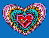 Dibujo Mandala corazón pintado por marcitus