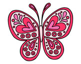 Dibujo Mandala mariposa pintado por marcitus