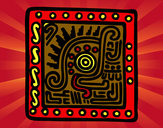 Dibujo Símbolo maya pintado por alejandra7