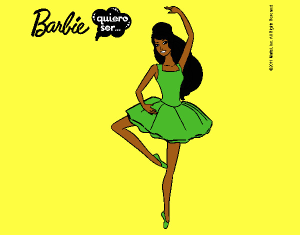 Dibujo Barbie bailarina de ballet pintado por kika345