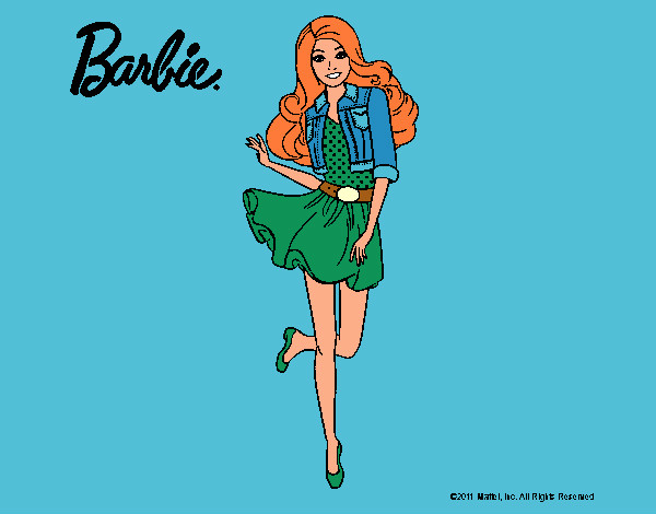Dibujo Barbie informal pintado por kika345
