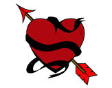 Dibujo Corazón con flecha III pintado por manster