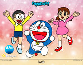 Dibujo Doraemon y amigos pintado por AnnaCM