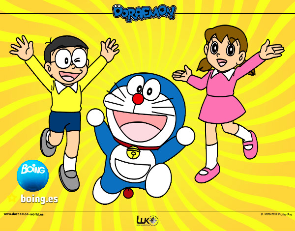 Dibujo Doraemon y amigos pintado por chica2000