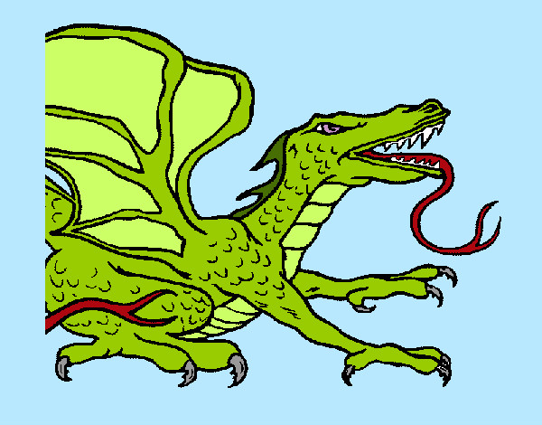 Dibujo Dragón réptil pintado por CYNTL