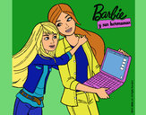 Dibujo El nuevo portátil de Barbie pintado por kika345