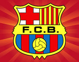 Dibujo Escudo del F.C. Barcelona pintado por MCCV