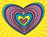 Dibujo Mandala corazón pintado por shirlymore