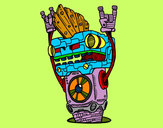 Dibujo Robot Rock and roll pintado por dars