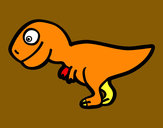 Dibujo Tiranosaurio rex joven pintado por Rafaelguti