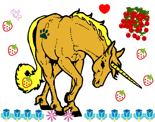 Dibujo Unicornio bravo pintado por CYNTL