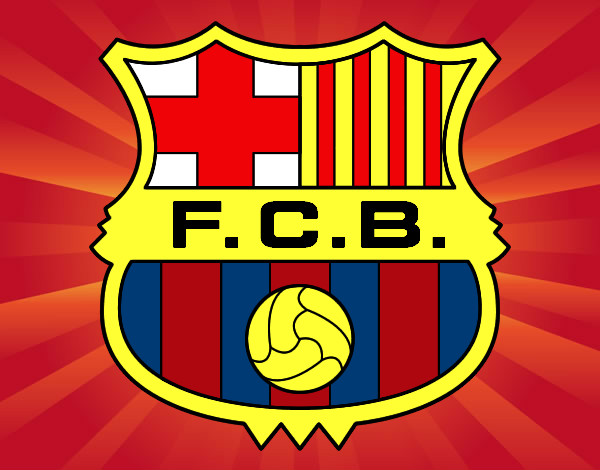 Dibujo Escudo del F.C. Barcelona pintado por andrea8
