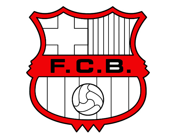 Dibujo Escudo del F.C. Barcelona pintado por emi13