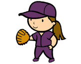 Dibujo Jugadora de béisbol pintado por andrea8