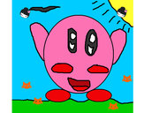 Dibujo Kirby pintado por heroman