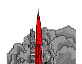 Dibujo Lanzamiento cohete pintado por LORENSSS