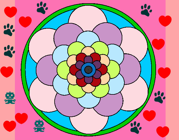 Dibujo Mandala 22 pintado por pekee