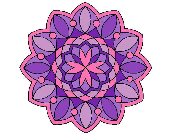 Dibujo Mandala 3 pintado por Enith