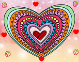 Dibujo Mandala corazón pintado por gabu@13