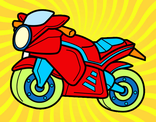 Dibujo Moto deportiva pintado por fitopaez