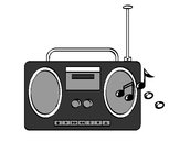 Dibujo Radio cassette 2 pintado por barbygerr