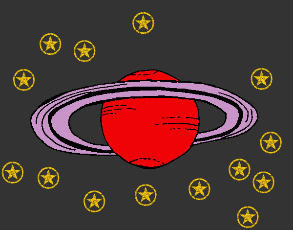 Dibujo Saturno pintado por enric05