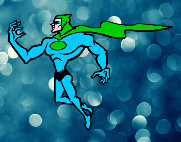 Dibujo Superhéroe poderoso pintado por fitopaez