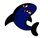 Dibujo Tiburón nadando pintado por DantexD