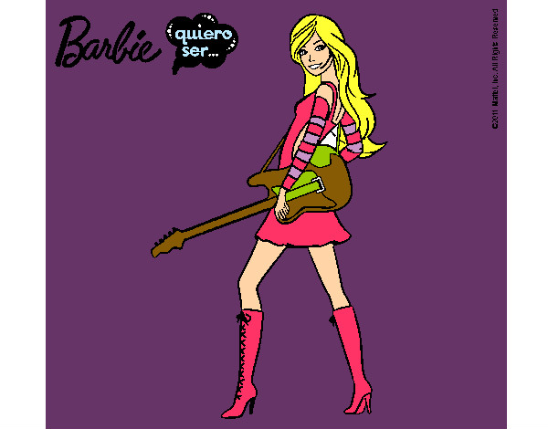 Dibujo Barbie la rockera pintado por natajalia