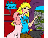 Dibujo Barbie llega a París pintado por luz6981