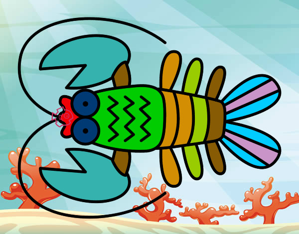 Dibujo Crustáceo pintado por Rauly