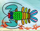 Dibujo Crustáceo pintado por Rauly