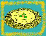 Dibujo Espaguetis con queso pintado por -_zuko-_