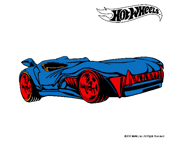 Dibujo Hot Wheels 3 pintado por flamer