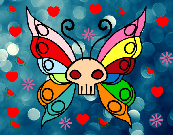 Dibujo Mariposa Emo pintado por Stich06