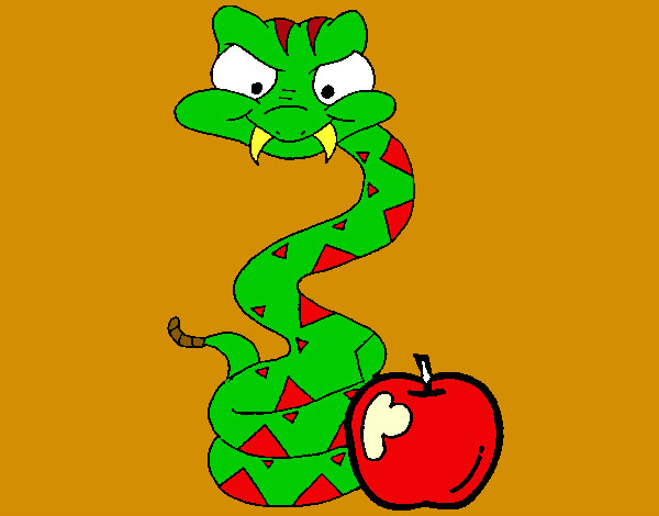 manzana con serpiente