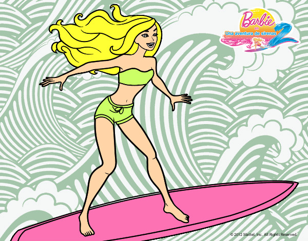 Dibujo Surfeando las olas pintado por Elena2000