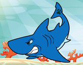 Dibujo Tiburón enfadado pintado por Josse96